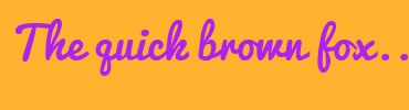 Image with Font Color AE21EE and Background Color FFB22E